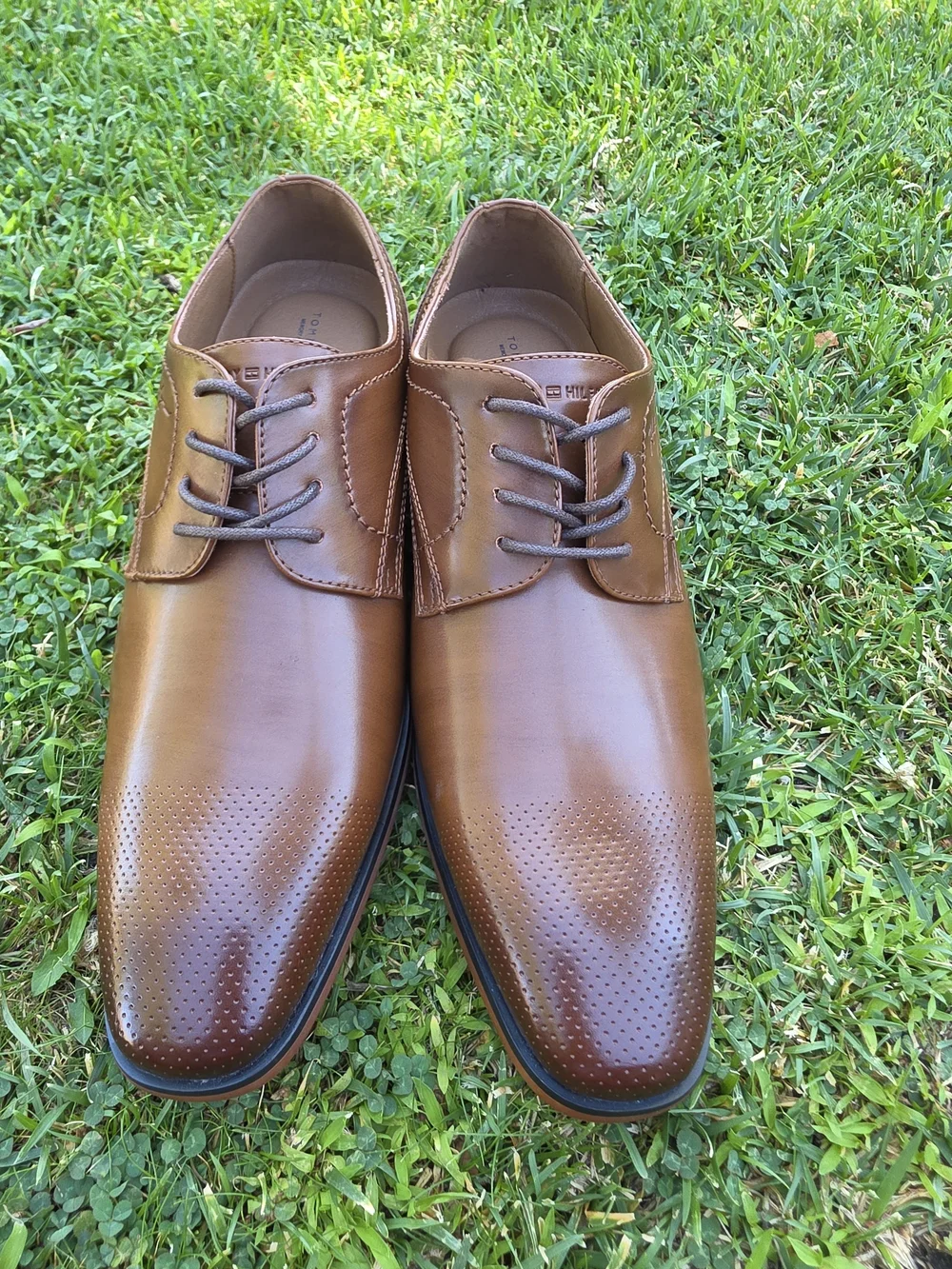 Tommy Hilfiger Brown Leather Derby Shoes